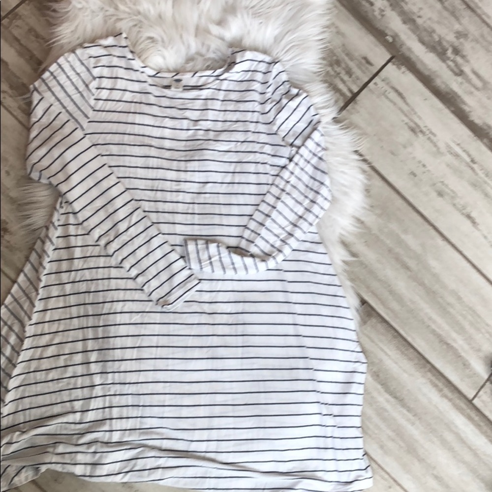 White and navy shirt dress